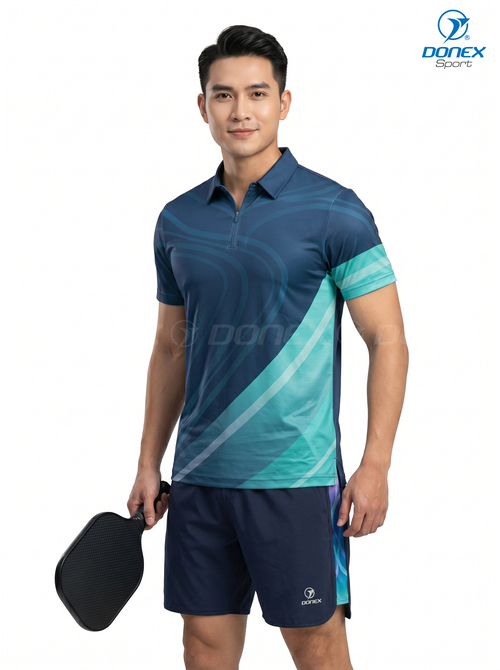 Áo thể thao nam MC-9166-12-01 Navy phối trắng